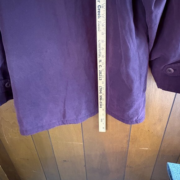 London Fog Jacket Womens Plum Large Windbreaker Oversized Baggy Gorpcore Sporty - Picture 7 of 13